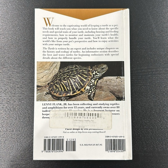 The Turtle: An Owner's Guide to a Happy Healthy Pet by Lenny Flank Jr. Hardcover - Picture 2 of 5